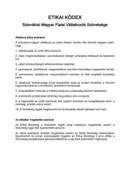 ETIKAI KÓDEX