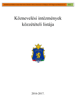 Közzétételi lista