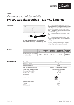 Vezetékes padlófűtés-vezérlés FH-WC
