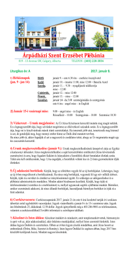 2017 1 Parish Bulletin