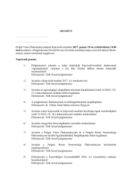 Polgár Város Önkormányzatának Képviselő