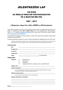 jelentkezési lap