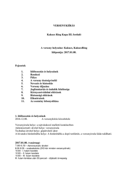 Versenykiírás