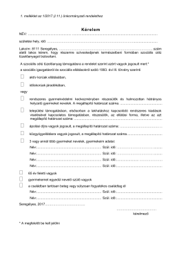 Kérelem - Seregélyes