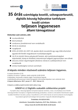 Számítógép kezelői tanfolyam ELOLVASOM