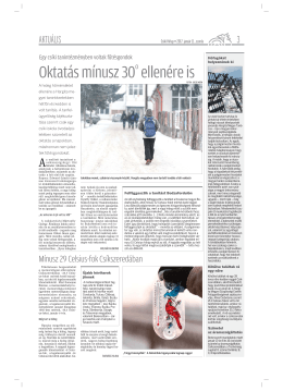 Oktat&aacute;s m&iacute;nusz 30o ellen&eacute;re is