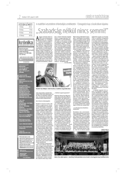 „Szabadság nélkül nincs semmi!”