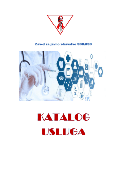 Katalog usluga - Zavod za javno zdravstvo SBK/KSB