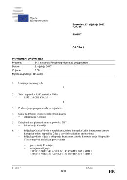 5101/17 SK/as 1 DGB 1. Usvajanje dnevnog reda I 2. Sažeti