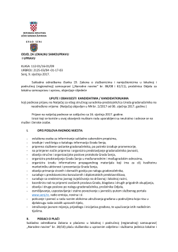 ODJEL ZA LOKALNU SAMOUPRAVU I UPRAVU KLASA: 112
