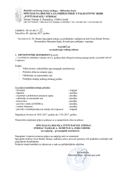 Natječaj za zasnivanje radnog odnosa na