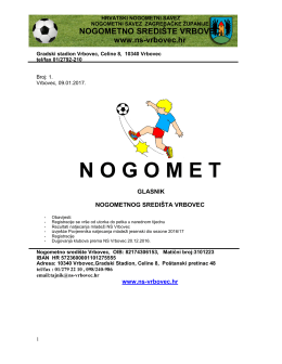 Broj 1. - 9.1. 2017. Obavijesti