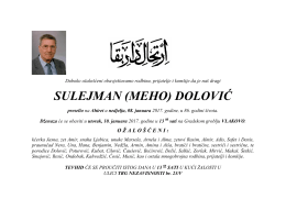 SULEJMAN (MEHO) DOLOVIĆ