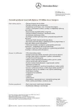 Terenski prodavač rezervnih dijelova