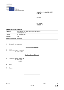 5111/17 LT/mr 1 GIP 1B 1. Usvajanje dnevnog reda Zakonodavna