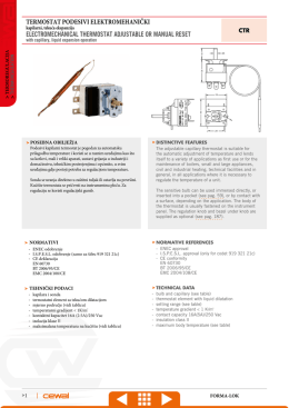 termostat podesivi elektromehanički electromechanical