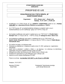 Kvalifikacije za II TOP 8 BiH