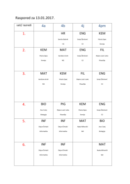 raspored-za-13-01-17