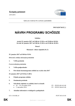 SK SK NÁVRH PROGRAMU SCHÔDZE