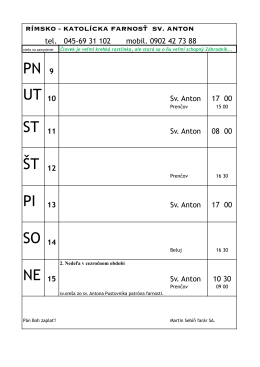 Farsk&eacute; oznamy 9.1.2017