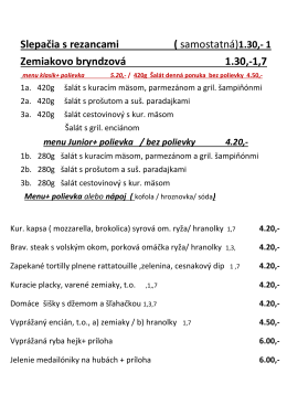 Slepačia s rezancami ( samostatná)1.30,- 1 Zemiaková