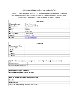 Odst&uacute;penie od k&uacute;pnej zmluvy