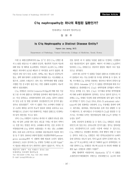 는 하나의 독립된 질환인가 C1q nephropathy ?