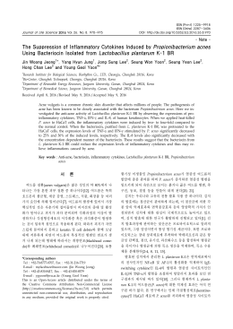 The Suppression of Inflammatory Cytokines Induced by