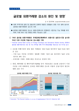 글로벌 외환거래량 감소의 원인 및 영향