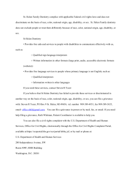 OCA Non-Discrimination