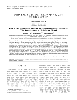 수열합성법으로 성장시킨 TiO2 나노로드의 형태학적, 구조적, 광전기
