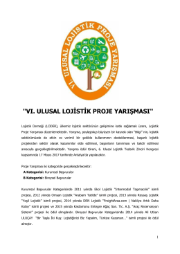 vı. ulusal lojistik proje yarışması