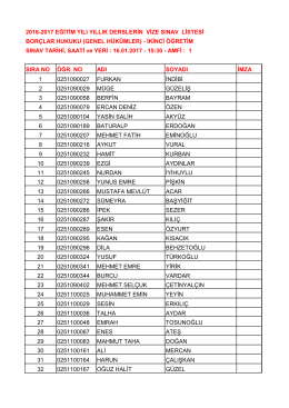 Bor&ccedil;lar Hukuku Genel H&uuml;k&uuml;mler(2.&Ouml;ğretim)