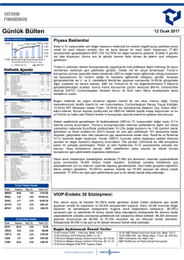 Günlük Bülten - Yatırım Finansman