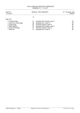 Startlist