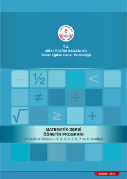 matematik dersi &ouml;ğretim programı