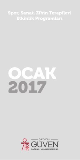 Spor,Sanat, Zihin Terapileri Etkinlik Programları