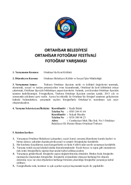 Ortahisarda Kent Kültürü Fotoğraf Yarışması