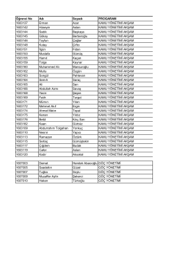 2016-2017 akşam programları y&ouml;netim hukuku dersi