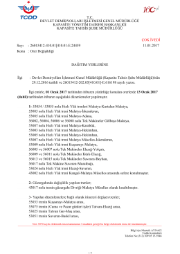 13.01.2017 - TCDD 6. B&ouml;lge