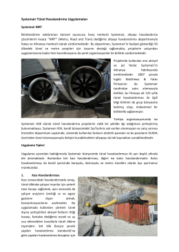 Systemair T&uuml;nel Havalandırma Uygulamaları