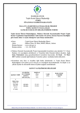 TC BAŞBAKANLIK Toplu Konut İdaresi Başkanlığı