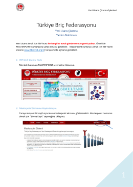 yeni lisans klavuzu - Türkiye Briç Federasyonu