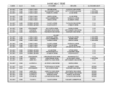 14 OCAK C TESİ