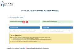 Erasmus+ Başvuru Sistemi Kullanım Kılavuzu