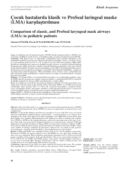 Comparison of Laryngeal Mask Airway (LMA)