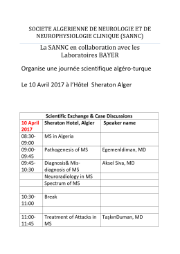 La SANNC en collaboration avec les Laboratoires BAYER Organise