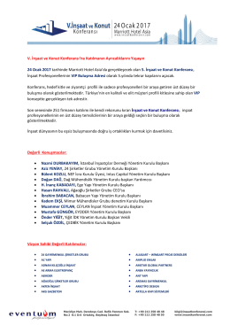 Konferans katılım detayları için tıklayınız.