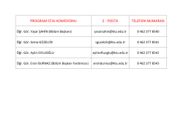 PROGRAM STAJ KOMİSYONU E