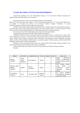 Nevşehir Hacı Bektaş Veli &Uuml;niversitesi Rekt&ouml;rl&uuml;ğ&uuml;nden:
